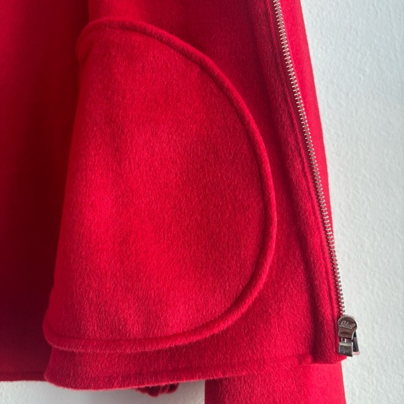 NWT Madewell Double-Faced Rounded-Sleeve Wool Blend Red Cherry Coat Jacket Med - Picture 10 of 16